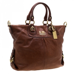 Pre Owned Coach Brown Leather Julliane Tote 