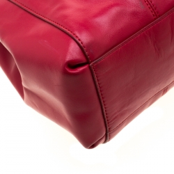 Pre Owned Coach Red Leather Large Christie Caryall Tote
