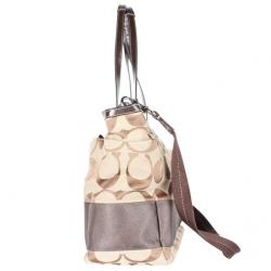 Coach Brown Signature Canvas Satchel Bag