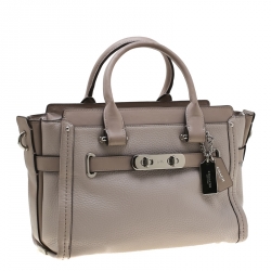 Pre Owned Coach Grey Leather Swagger 27 Tote