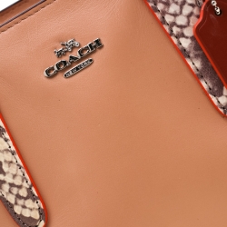 Coach Light Peach/Beige Leather Crosby 21 Tote