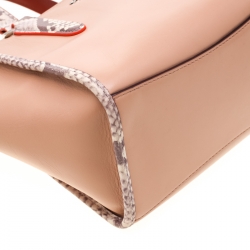 Coach Light Peach/Beige Leather Crosby 21 Tote