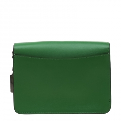 Pre Owned حقيبة كروس كوتش سلسلة جلد خضراء