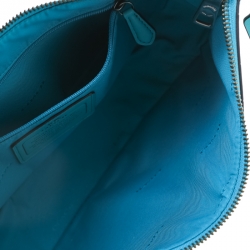 Pre Owned حقيبة كروس كوتش شيلسي جلد تمساح تركواز