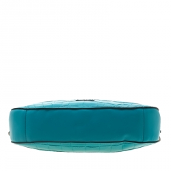 Pre Owned حقيبة كروس كوتش شيلسي جلد تمساح تركواز