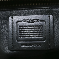 Pre Owned Coach Black Willow Floral Leather Drifter Satchel