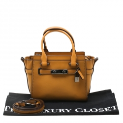 Coach Mustard Leather Swagger 20 Tote