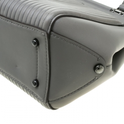 Pre Owned Coach Grey Quilted Leather Grace Satchel