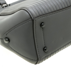 Pre Owned Coach Grey Quilted Leather Grace Satchel