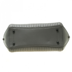 Pre Owned Coach Grey Quilted Leather Grace Satchel