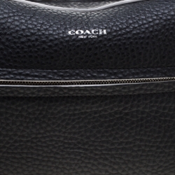 Pre Owned Coach Black Leather Large Bleecker Toaster Satchel