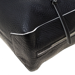 Pre Owned Coach Black Leather Large Bleecker Toaster Satchel