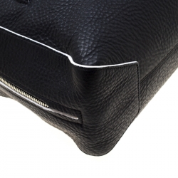 Pre Owned Coach Black Leather Large Bleecker Toaster Satchel