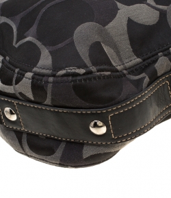 Pre Owned حقيبة كوتش زوي جلد وكانفاس شهيرة رمادية/ سوداء