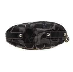 Pre Owned حقيبة كوتش زوي جلد وكانفاس شهيرة رمادية/ سوداء