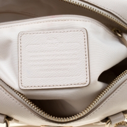 Pre Owned Coach Off White Leather Mini Bennett Satchel