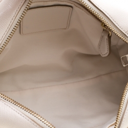 Pre Owned Coach Off White Leather Mini Bennett Satchel