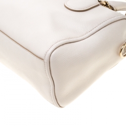 Pre Owned Coach Off White Leather Mini Bennett Satchel