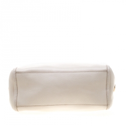 Pre Owned Coach Off White Leather Mini Bennett Satchel