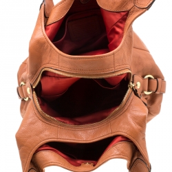 Pre Owned Coach Tan Leather Madison Maggie Hobo