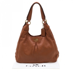Pre Owned Coach Tan Leather Madison Maggie Hobo
