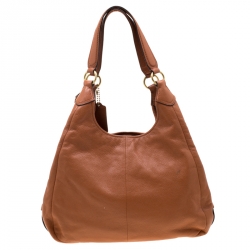 Pre Owned Coach Tan Leather Madison Maggie Hobo