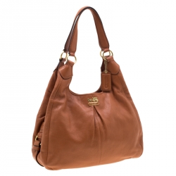 Pre Owned Coach Tan Leather Madison Maggie Hobo