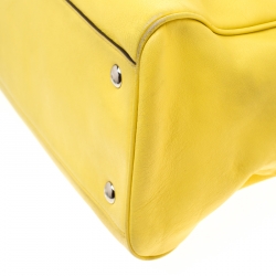 Pre Owned Coach Yellow Leather Legacy Haley Satchel