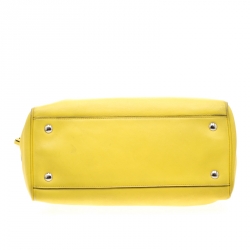 Pre Owned Coach Yellow Leather Legacy Haley Satchel