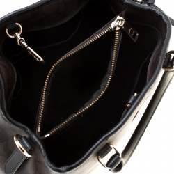 Coach Brown/Black Signature Coated Canvas Margot Satchel 