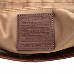 Pre Owned Coach Brown Leather Chelsea Flap Shoulder Bag