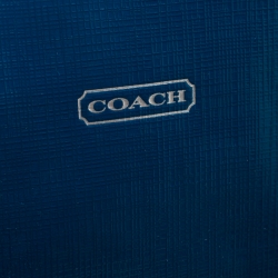 Pre Owned Coach Blue Patent Leather Crossbody Bag 