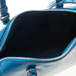 Pre Owned Coach Blue Patent Leather Crossbody Bag 