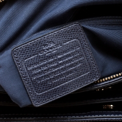 Coach Navy Blue Saffiano Leather Double Zip Tote