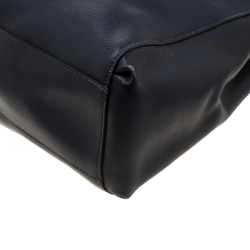 Coach Navy Blue Saffiano Leather Double Zip Tote