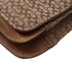 Coach Beige/Brown Signature Canvas and Leather Shoulder Bag
