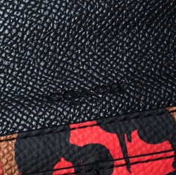 Pre Owned Coach Printed Leather Flap Continental Wallet