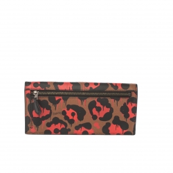 Coach Printed Leather Flap Continental Wallet