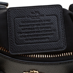 Pre Owned Coach Black Signature Leather Mini Bennett Satchel