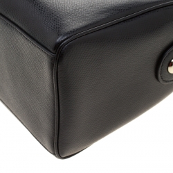 Pre Owned Coach Black Signature Leather Mini Bennett Satchel