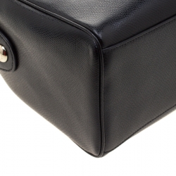 Pre Owned Coach Black Signature Leather Mini Bennett Satchel