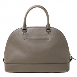 Pre Owned Coach Grey Leather Sierra Top Handle Bag