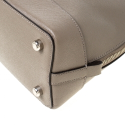 Pre Owned Coach Grey Leather Sierra Top Handle Bag