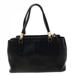 مملوكة مسبقًا Coach Black Leather Double Zip Tote   