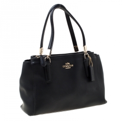 مملوكة مسبقًا Coach Black Leather Double Zip Tote   