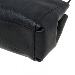 Pre Owned Coach Black Leather Christie Carryall Satchel  