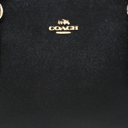 Pre Owned Coach Black Leather Christie Carryall Satchel  