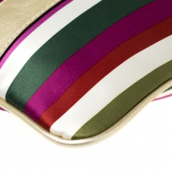 Coach Multicolor Striped Nylon and Leather Legacy Swingpack Crossbody Bag