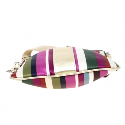 Coach Multicolor Striped Nylon and Leather Legacy Swingpack Crossbody Bag