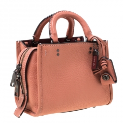 Coach Peach Leather Crossbody Bag